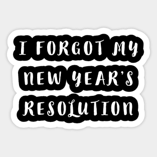 New Year's Resolution - Typography Design Sticker